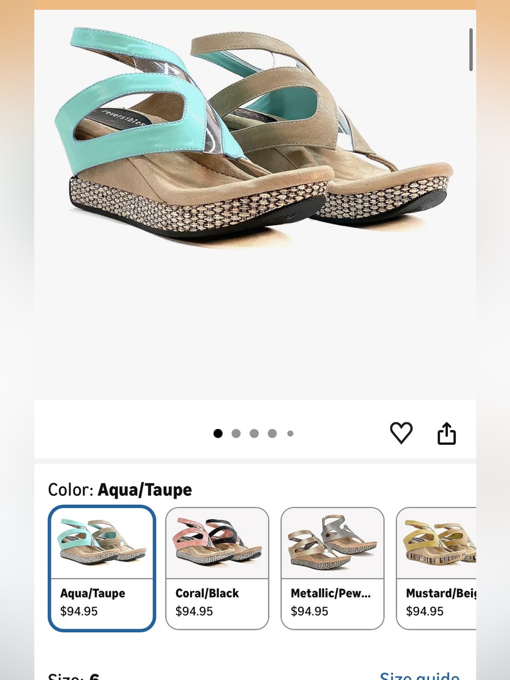 Women’s Wedge Sandals - Aqua/Taupe Modzori size 6